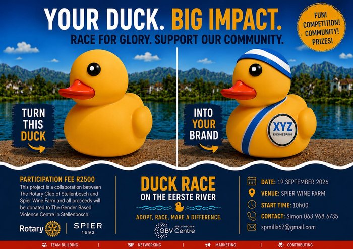 Duck Race on the Eerste River, 19 September 2026.